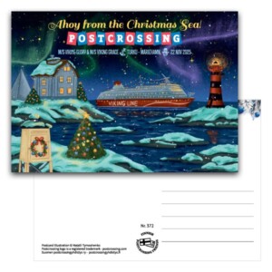 372 - Meri Postcrossing Xmas 2025 - Kobba Klintar ja Marhällan