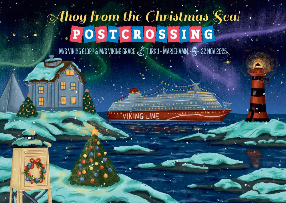 372 - Meri Postcrossing Xmas 2025 - Kobba Klintar ja Marhällan