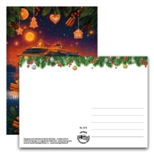 373 - Meri Postcrossing Xmas 2025 - Jouluristeily saaristossa
