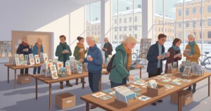 Postikorttien myyntitapahtuma Helsingissä Lönkalla 30.11.2025