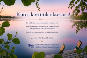 Kiitos Jukka Risikko - Kesäyö -korttitilauksestasi!