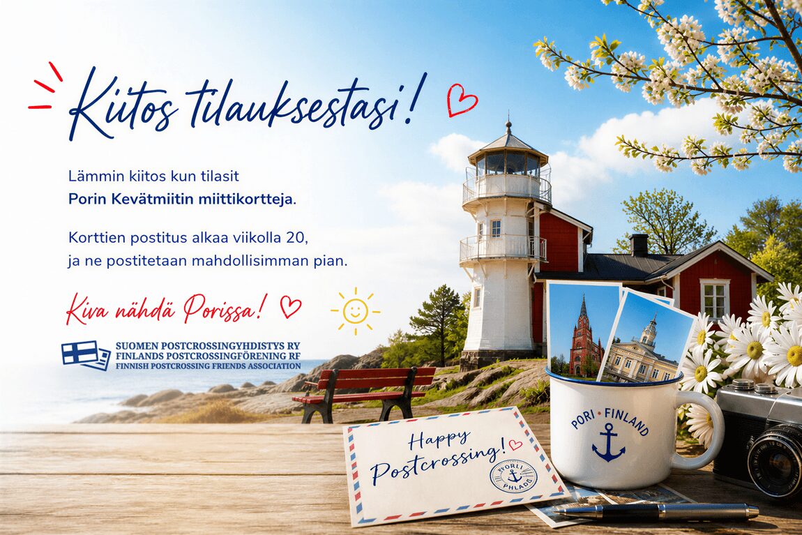Kevätmiitti Porissa 23.5.2026 - Kiitos tilauksestasi!